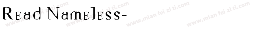 Read Nameless字体转换